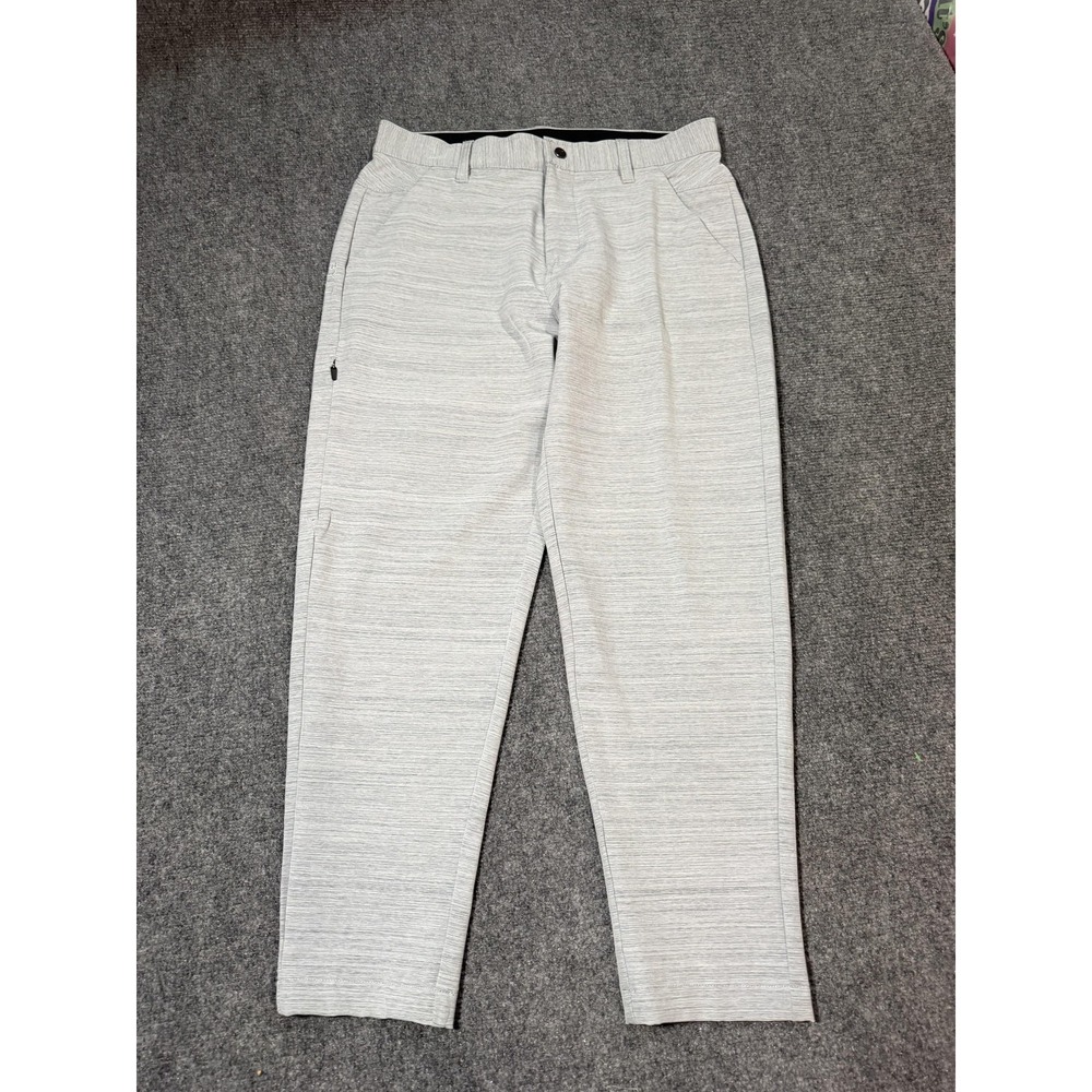 BYLT Kinetic Jogger Pants Mens 31x26 Gray Knit Stretch Zip Pocket Casual Travel
